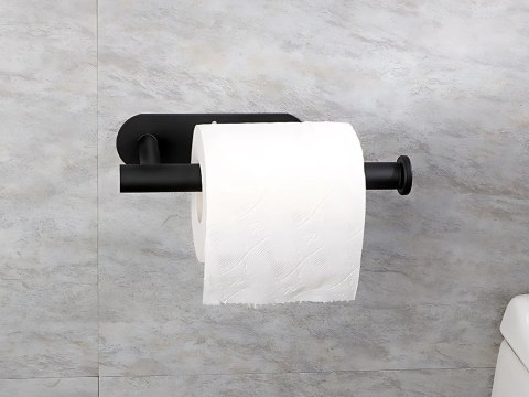Uchwyt na papier toaletowy wc samoprzylepny bez wiercenia czarny loft metal Uchwyt na papier toaletowy wc samoprzylepny bez wiercenia czarny loft metal