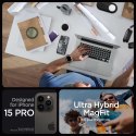 ETUI ULTRA HYBRID MAG Z MAGSAFE NA IPHONE 15 PRO SZARO-CZARNE