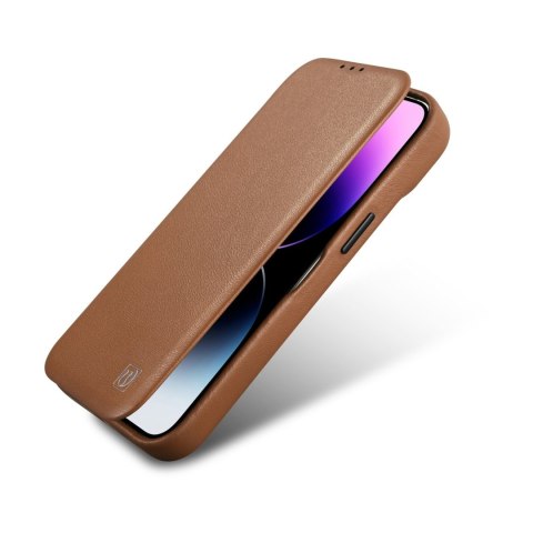 SKÓRZANE ETUI IPHONE 14 PLUS Z KLAPKĄ MAGNETYCZNE MAGSAFE CE PREMIUM LEATHER JASNY BRĄZ SKÓRZANE ETUI IPHONE 14 PLUS Z KLAPKĄ MAGNETYCZNE MAGSAFE CE PREMIUM LEATHER JASNY BRĄZ