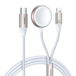 2W1 KABEL LIGHTNING DO IPHONE I ŁADOWARKA INDUKCYJNA DO APPLE WATCH USB-C 1.5M BIAŁY