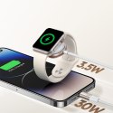 2W1 KABEL LIGHTNING DO IPHONE I ŁADOWARKA INDUKCYJNA DO APPLE WATCH USB-C 1.5M BIAŁY