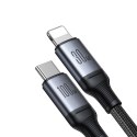 2W1 KABEL PRZEWÓD SPEEDY SERIES USB-C - USB-C / IPHONE LIGHTNING 100W 1.5M CZARNY