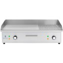 GRILL ELEKTRYCZNY PŁYTA GRILLOWA GŁADKA RYFLOWANA 727 X 420 MM 4400 W