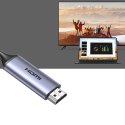 KABEL PRZEWÓD PRZEJŚCIÓWKA USB-C - HDMI 2.1 8K 60HZ 1.5M SZARY