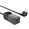 ŁADOWARKA BIURKOWA STACJA ŁADOWANIA Z2 GAN 75W PD 3X USB-C 2X USB-A CZARNO-SZARA