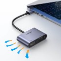 PRZEJŚCIÓWKA ADAPTER USB - HDMI + VGA SZARA