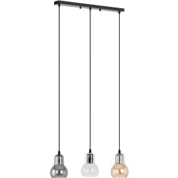 LAMPA SUFITOWA NOWOCZESNA 3 PUNKTOWA E27 - SZKLANE DZWONKI