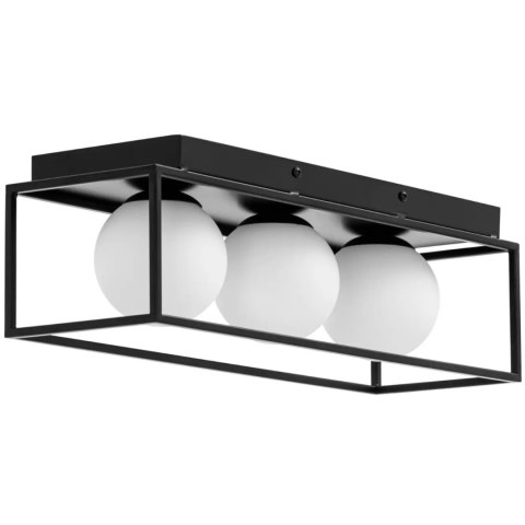 LAMPA SUFITOWA NOWOCZESNA 3 PUNKTOWA E9 - SZKLANE KULE W RAMIE LAMPA SUFITOWA NOWOCZESNA 3 PUNKTOWA E9 - SZKLANE KULE W RAMIE