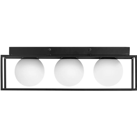 LAMPA SUFITOWA NOWOCZESNA 3 PUNKTOWA E9 - SZKLANE KULE W RAMIE LAMPA SUFITOWA NOWOCZESNA 3 PUNKTOWA E9 - SZKLANE KULE W RAMIE