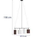 LAMPA SUFITOWA NOWOCZESNA 4 PUNKTOWA E14 - BIAŁO BRĄZOWA