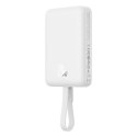 MINI POWERBANK MAGSAFE 10000MAH 20W Z KABLEM LIGHTNING DO IPHONE 0.3M BIAŁY