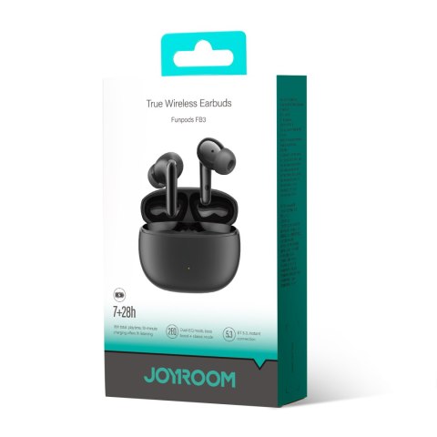 SŁUCHAWKI BEZPRZEWODOWE TWS FUNPODS SERIES JR-FB3 BLUETOOTH 5.3 CZARNE SŁUCHAWKI BEZPRZEWODOWE TWS FUNPODS SERIES JR-FB3 BLUETOOTH 5.3 CZARNE