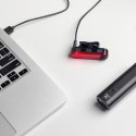 ZESTAW LAMPEK ROWEROWYCH PRZEDNIA I TYLNA USB-C CZARNY