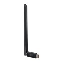 ZEWNĘTRZNA KARTA SIECIOWA USB WIFI 2.4GHZ 300MB/S Z ANTENĄ 6DBI CZARNA