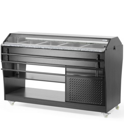 BUFET BAR STÓŁ CHŁODNICZY SAŁATKOWY Z OŚWIETLENIEM DASZKIEM 4 POJEMNIKI GN 1/1 2-10C 170 W BUFET BAR STÓŁ CHŁODNICZY SAŁATKOWY Z OŚWIETLENIEM DASZKIEM 4 POJEMNIKI GN 1/1 2-10C 170 W