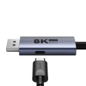 KABEL PRZEWÓD USB-C - DISPLAYPORT DP 8K PD 100W HIGH DEFINITION SERIES 1.5M - CZARNY