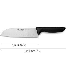 NÓŻ SANTOKU ZE SZLIFEM KULOWYM NIZA DŁ. 180/314 MM