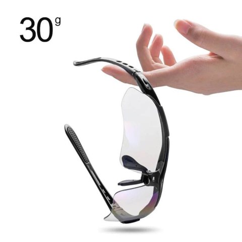 OKULARY ROWEROWE FOTOCHROMOWE Z FILTREM UV 400 CZARNE OKULARY ROWEROWE FOTOCHROMOWE Z FILTREM UV 400 CZARNE