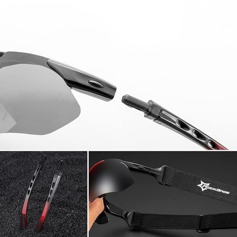 OKULARY ROWEROWE FOTOCHROMOWE Z FILTREM UV 400 CZARNE OKULARY ROWEROWE FOTOCHROMOWE Z FILTREM UV 400 CZARNE