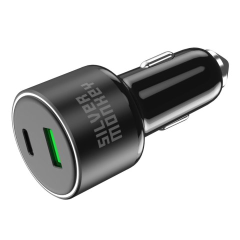 ŁADOWARKA SAMOCHODOWA 100W 1XUSB-C PD 1XUSB-A QC 3.0 CZARNA ŁADOWARKA SAMOCHODOWA 100W 1XUSB-C PD 1XUSB-A QC 3.0 CZARNA