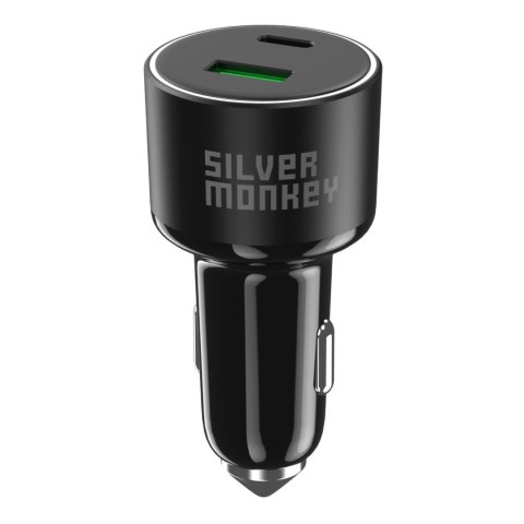 ŁADOWARKA SAMOCHODOWA 100W 1XUSB-C PD 1XUSB-A QC 3.0 CZARNA ŁADOWARKA SAMOCHODOWA 100W 1XUSB-C PD 1XUSB-A QC 3.0 CZARNA