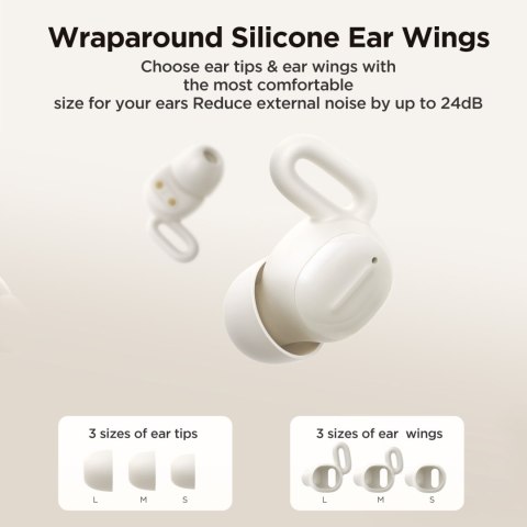 SŁUCHAWKI BEZPRZEWODOWE TWS COZYDOTS SERIES Z BLUETOOTH 5.3 Z TŁUMIENIEM HAŁASU BIAŁE SŁUCHAWKI BEZPRZEWODOWE TWS COZYDOTS SERIES Z BLUETOOTH 5.3 Z TŁUMIENIEM HAŁASU BIAŁE