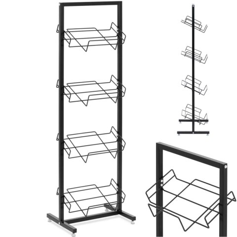 STOJAK REGAŁ SKLEPOWY NA 4 SKRZYNKI Z WARZYWAMI OWOCAMI 47 X 36 X 144 CM