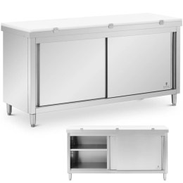 SZAFKA GASTRONOMICZNA WOLNOSTOJĄCA Z DESKĄ DO KROJENIA STAL 180 X 60 CM