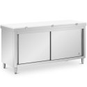 SZAFKA GASTRONOMICZNA WOLNOSTOJĄCA Z DESKĄ DO KROJENIA STAL 180 X 60 CM