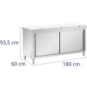 SZAFKA GASTRONOMICZNA WOLNOSTOJĄCA Z DESKĄ DO KROJENIA STAL 180 X 60 CM