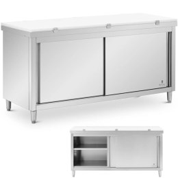 SZAFKA GASTRONOMICZNA WOLNOSTOJĄCA Z DESKĄ DO KROJENIA STAL 180 X 70 CM