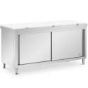 SZAFKA GASTRONOMICZNA WOLNOSTOJĄCA Z DESKĄ DO KROJENIA STAL 180 X 70 CM