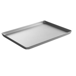 Taca cukiernicza piekarnicza ekspozycyjna z aluminium 400x300x20mm srebrna - Hendi 808504