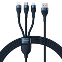 Flash Series II kabel USB USB-C Iphone Lightning microUSB 100W 1.2m niebieski