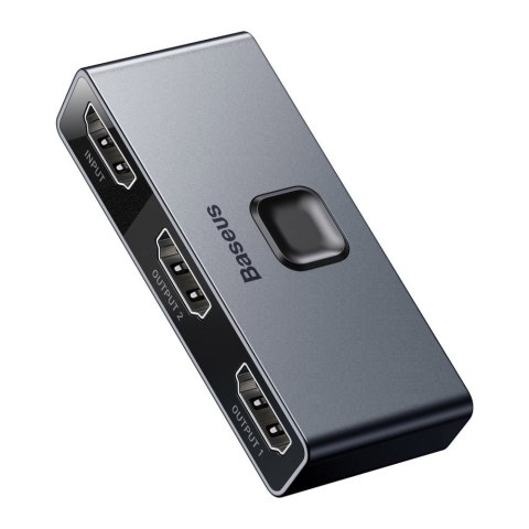 Przełącznik rozdzielacz splitter switch HDMI 2x HDMI 4K 30 Hz dwukierunkowy szary Przełącznik rozdzielacz splitter switch HDMI 2x HDMI 4K 30 Hz dwukierunkowy szary