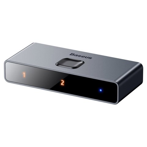 Przełącznik rozdzielacz splitter switch HDMI 2x HDMI 4K 30 Hz dwukierunkowy szary Przełącznik rozdzielacz splitter switch HDMI 2x HDMI 4K 30 Hz dwukierunkowy szary