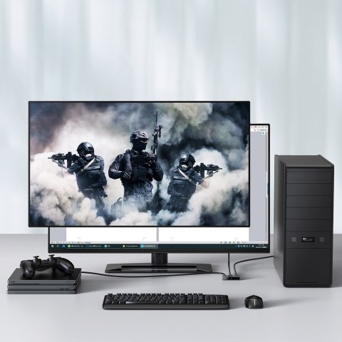 Przełącznik rozdzielacz splitter switch HDMI 2x HDMI 4K 30 Hz dwukierunkowy szary Przełącznik rozdzielacz splitter switch HDMI 2x HDMI 4K 30 Hz dwukierunkowy szary