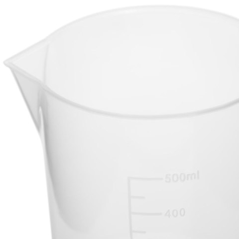 Zlewka laboratoryjna plastikowa z podziałką 500 ml - 10 szt. Zlewka laboratoryjna plastikowa z podziałką 500 ml - 10 szt.