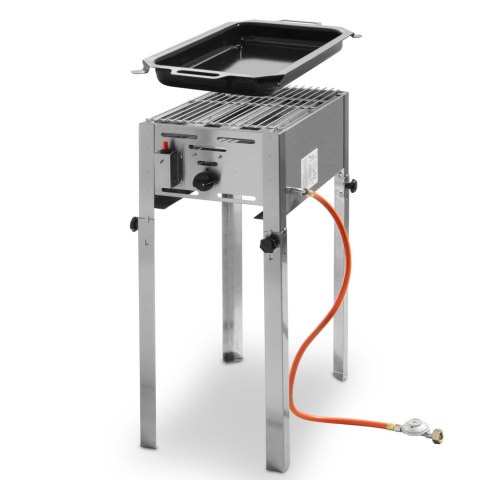 GRILL GAZOWY Z PATELNIĄ GRILL MASTER MINI 290X480MM 5.8KW- HENDI 154700