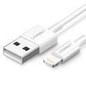 Kabel przewód do iPhone USB - Lightning MFI 1m 2.4A biały