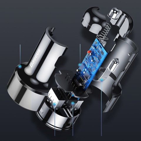 Ładowarka samochodowa 2x USB Magic Series Dual QC 3.0 45W 6A czarny Ładowarka samochodowa 2x USB Magic Series Dual QC 3.0 45W 6A czarny
