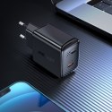 Ładowarka sieciowa GaN USB-C 30W PD QC 3.0 AFC FCP czarny