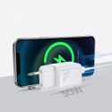 Ładowarka sieciowa wtyczka EU USB USB-C 30W PD QC AFC FCP biała