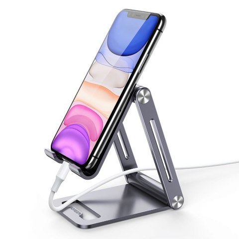Solidna składana podstawka na telefon tablet metalowa aluminiowa szary Solidna składana podstawka na telefon tablet metalowa aluminiowa szary