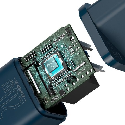 Super Si 1C szybka ładowarka USB-C 20W Power Delivery niebieski Super Si 1C szybka ładowarka USB-C 20W Power Delivery niebieski