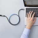 Wytrzymały przedłużacz kabla przewodu USB-C 3.1 10Gb/s 1m szary