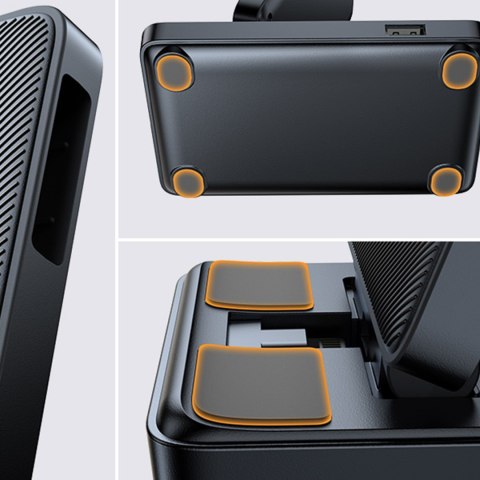 4w1 Stacja ładująca do iPhone AirPods Apple Watch USB-A składana czarna 4w1 Stacja ładująca do iPhone AirPods Apple Watch USB-A składana czarna