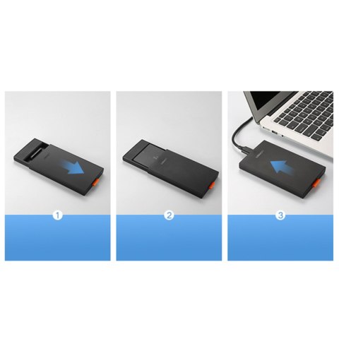 Kieszeń obudowa dysku SSD HDD 2.5'' USB 3.0 SATA czarna Kieszeń obudowa dysku SSD HDD 2.5'' USB 3.0 SATA czarna