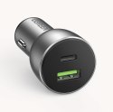 Ładowarka samochodowa USB i USB-C QC 3.0 PD 36W 3A szary