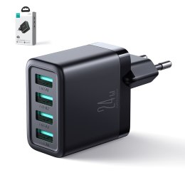 Ładowarka sieciowa 4x USB-A 24W 4.8A czarna